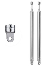 2 PCS Radio Antenna,FM Portable Telescopic 8 Section Antenna 72CM/28.3IN