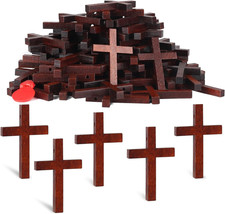 72 Pcs Mini Wooden Crosses - Bulk Pack for Crafts, Easter  Christmas Gifts