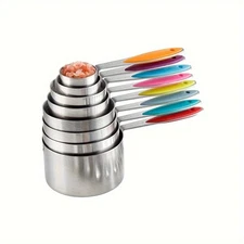 Colorful Measuring Cups Set, Stainless Steel Measuring Spoons