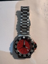 TAG HEUER Formula 1 WAC1113 BA0850 Red Dial Quartz Mens Sports F1 Watch JU1977