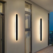 39 Inch LED Wall Sconce Outdoor Waterproof Black 2 Pack