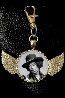 Jimi Hendrix Bag Clip Purse Clip Keychain Rhinestones Backpack luggage clip