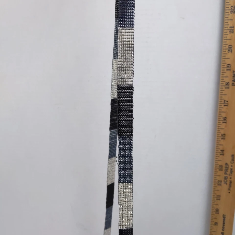 Винтажный бисером вечер сумка черный серебряный геометрический бриллиант узор бахрома сумочка - Изображение 3 из 4