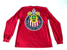 Adidas CHIVAS EE. UU. Logo Grande LS TEE Fútbol Fútbol MLS Camiseta Hombres talla XL NUEVO CON ETIQUETAS