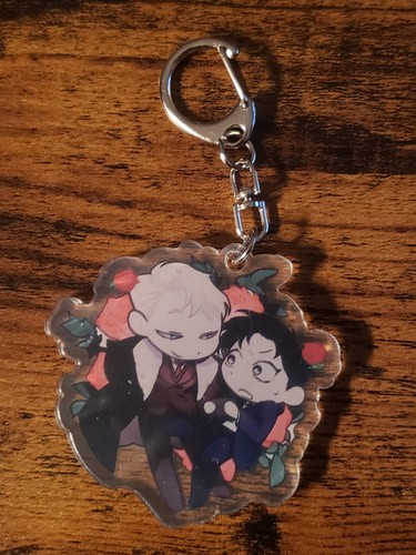 Unofficial Roses and Champagne BL Yaoi Manhwa Acrylic Keychain & 13 Cards - Picture 3 of 4