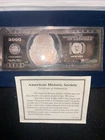 1 DAY AUCTION 2000 $100 BILL SILVER PROOF BAR WASHINGTON MINT 4 TROY OUNCE  .999