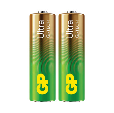 2x GP Ultra AA 1.5V Alkaline Industrial Batteries LR6 MN1500 No Mercury