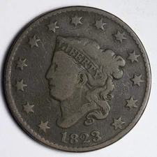 1823 Coronet Head Large Cent FINE+ E129 JINXQ