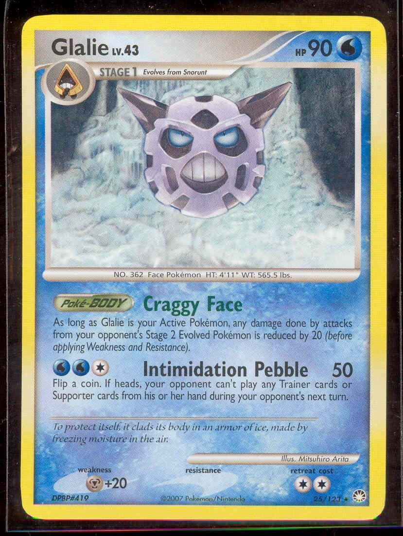 Pokemon GLALIE 25/123 Mysterious Treasures - RARE - NEAR MINT/MINT