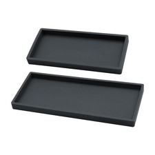 2PCS Silicone Bathroom Tray Vanity Tray Dish Soap Holder Sink Perfume Organizer