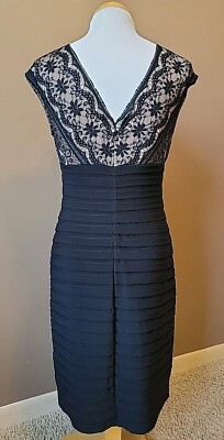 Robe De Cocktail Noire Adrianna Papell - Taille 10/M, Neuve Avec étiquettes