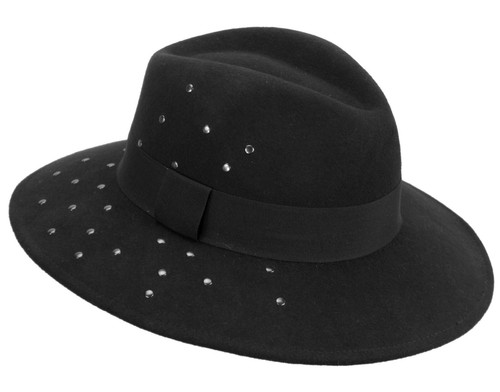 Black Wide Brim Felt Fedora hat by Max Alexander 100% AU Owned Family Business - Picture 2 of 6