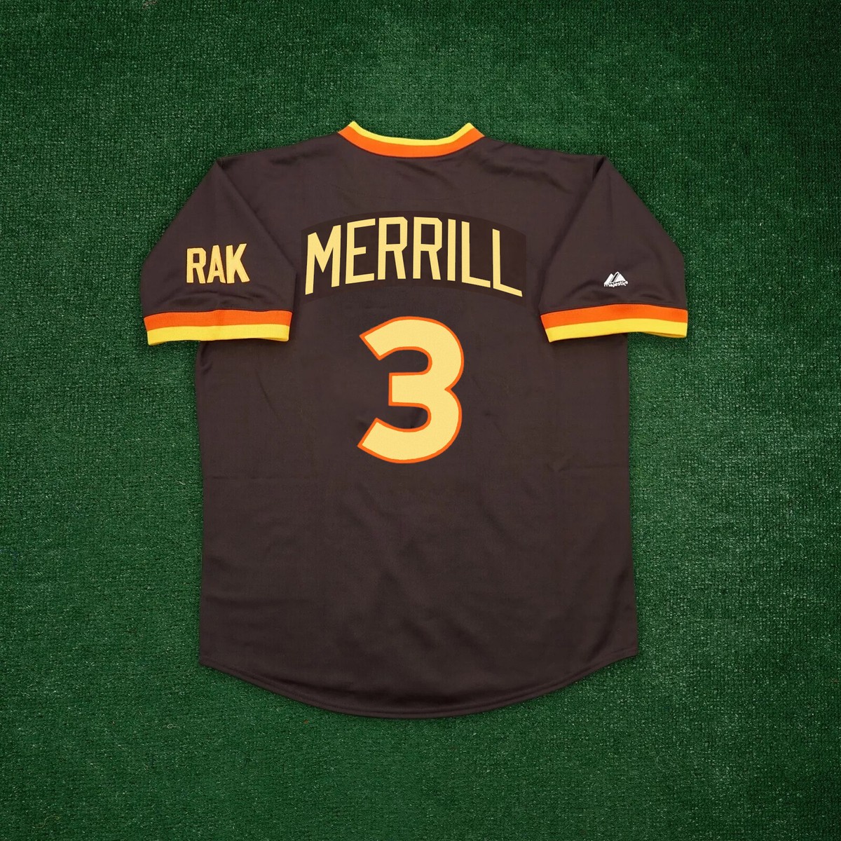 Jackson Merrill 1984 San Diego Padres Brown Cooperstown Throwback