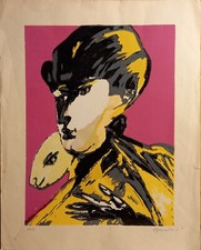 Remo Brindisi, Litografia Su Carta, 1970, cm 50x40, Stampa 40x30 Cm.