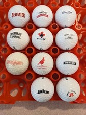 11 Assorted and Different Alcohol logo golf balls - Whiskey - Gin - Scotch
