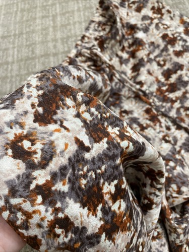 H&M Mujer Bolsa de Papel Pantalones Cortos Multicolor Marrón Estampado Cordón Camuflaje Talla 12 - Imagen 4 de 10
