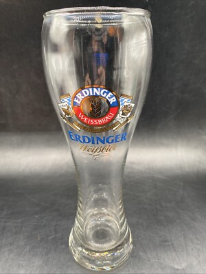 Erdinger Weissbrau Beer Stein Glass Bier- .5 liter Barware Man Cave 500 ML