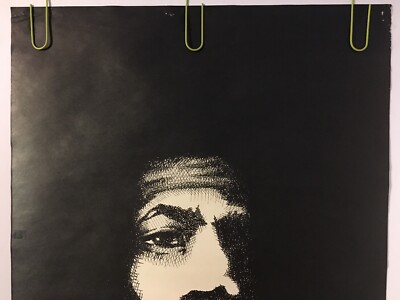 Original Vintage Poster 1970 Jimi Hendrix Quote Memorial Petagio