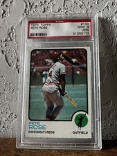 1973 Topps Basseball Pete Rose PSA Graded MINT 9. Card #130