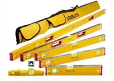 Stabila 78396 Type 96M       6 piece set Magnetic Level Set w/ free  Case
