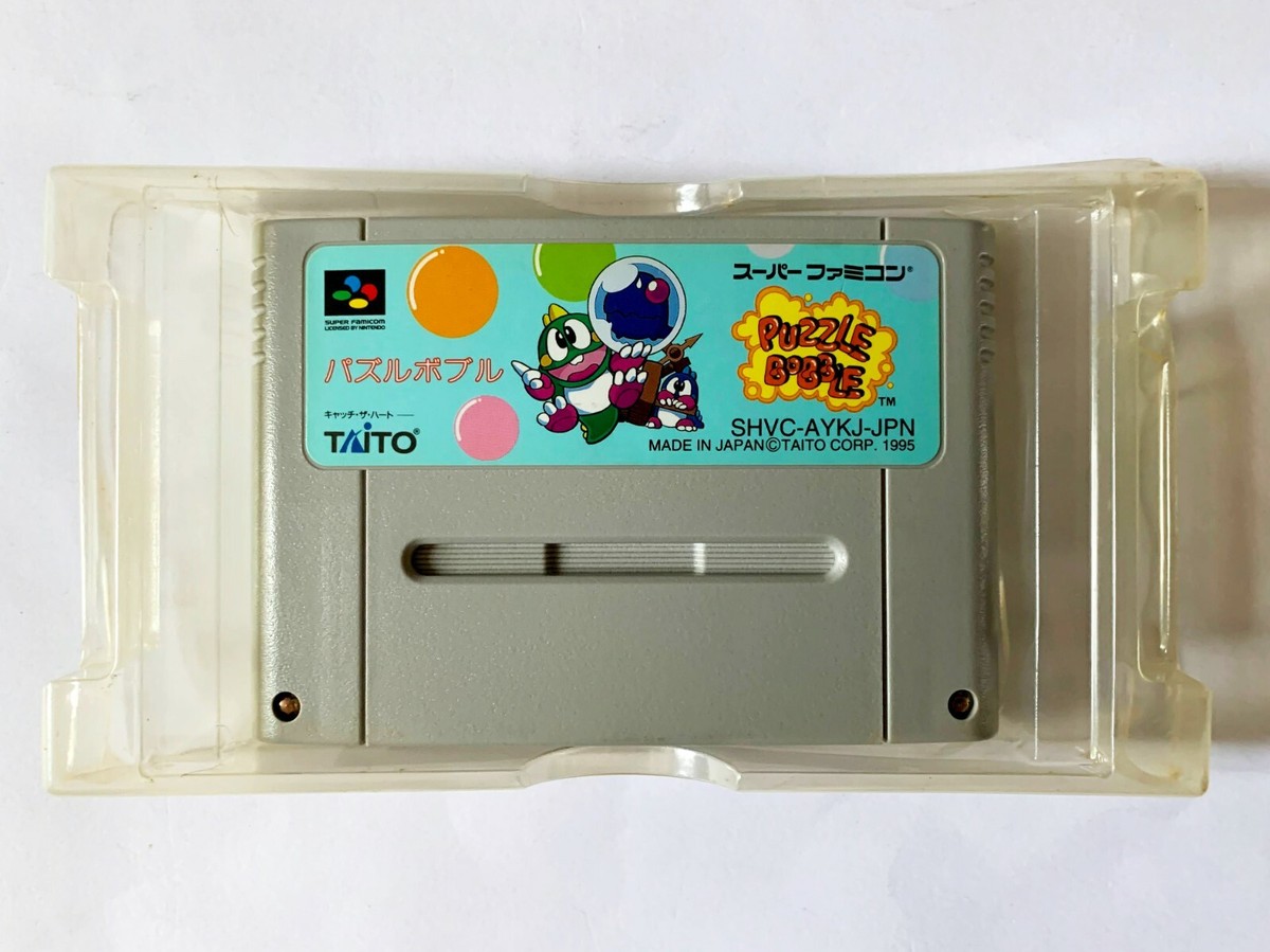 SFC Puzzle Bobble Super Famicom Nintendo Taito SNES Game Japan JP