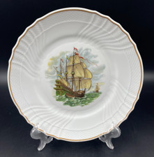 Piatto decorativo da muro parete Veliero Galeone Nave Richard Ginori rilievo
