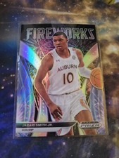 2022-23 Prizm Draft Picks Basketball Fireworks Silver #FW-JS Jabari Smith Jr.
