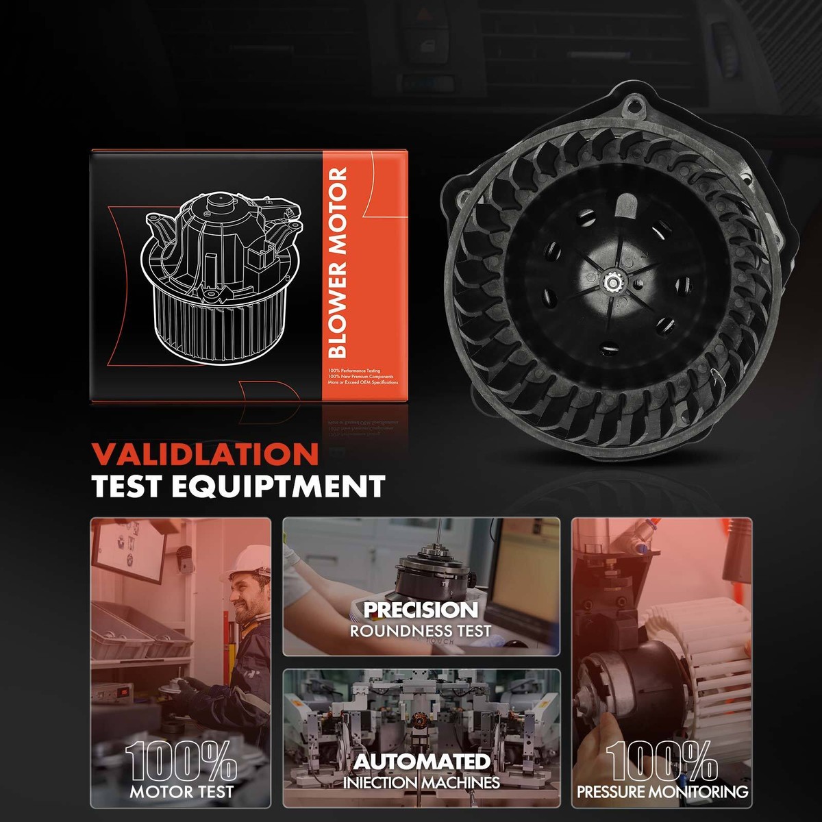 Heater Blower Motor W/ Fan Cage For 1997-2000 Chevrolet C1500 - Foto 4