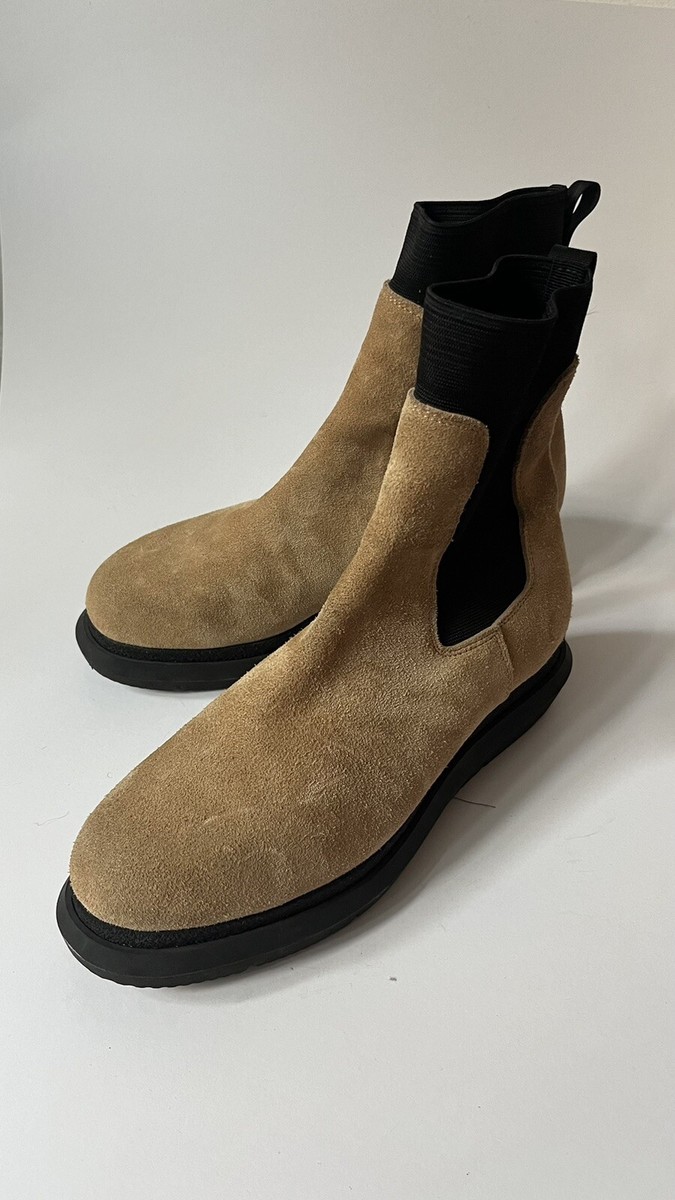 Sacai Suede Chelsea Boots Tan Beige Platform Men’s 10 US 43 EU Vibram Sole