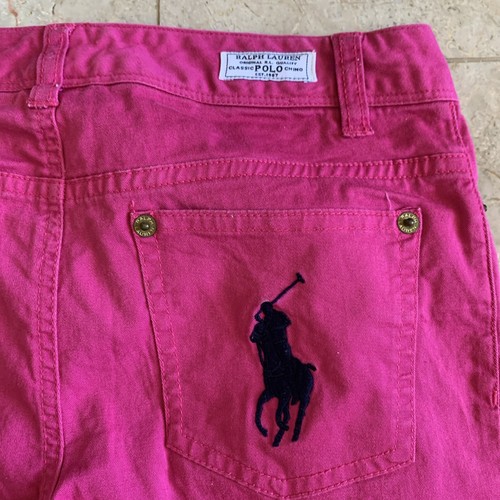 Little Girls Pink Polo Ralph Lauren Jeans Size 12 Light Weight Logo