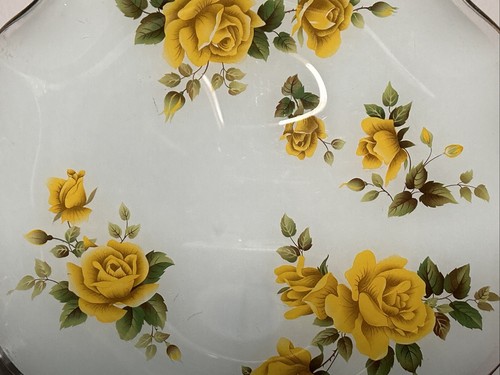 Vintage James Clarke And Sons English Stoke Glass Cake Platter Scalloped - Picture 5 of 12