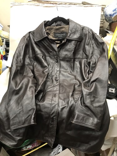 Centigrade Brown Leather Coat Ladies 