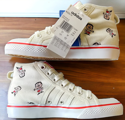 adidas Originals Nizza Hi Trimmy Sneaker CQ2367 Trim Star Natural White UK 3,5