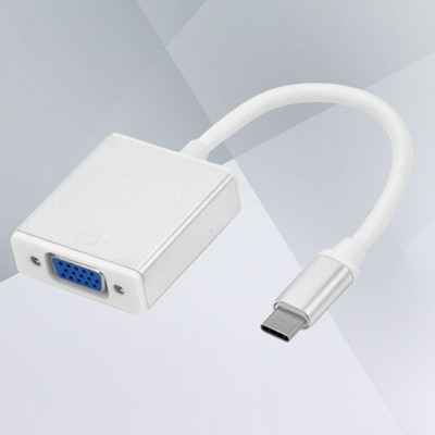 Type-C Male to VGA Female Full 1080P USB 3.1 Adapter Cable for TV Projector