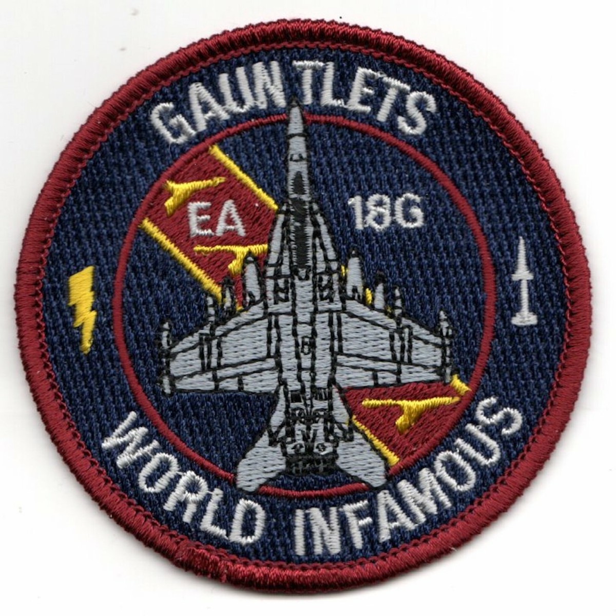 米海軍 VAQ-136 Gauntlets パッチセット 米海軍 VAQ-136 Gauntlets パッチセット VAQ-136 EA-18G WI