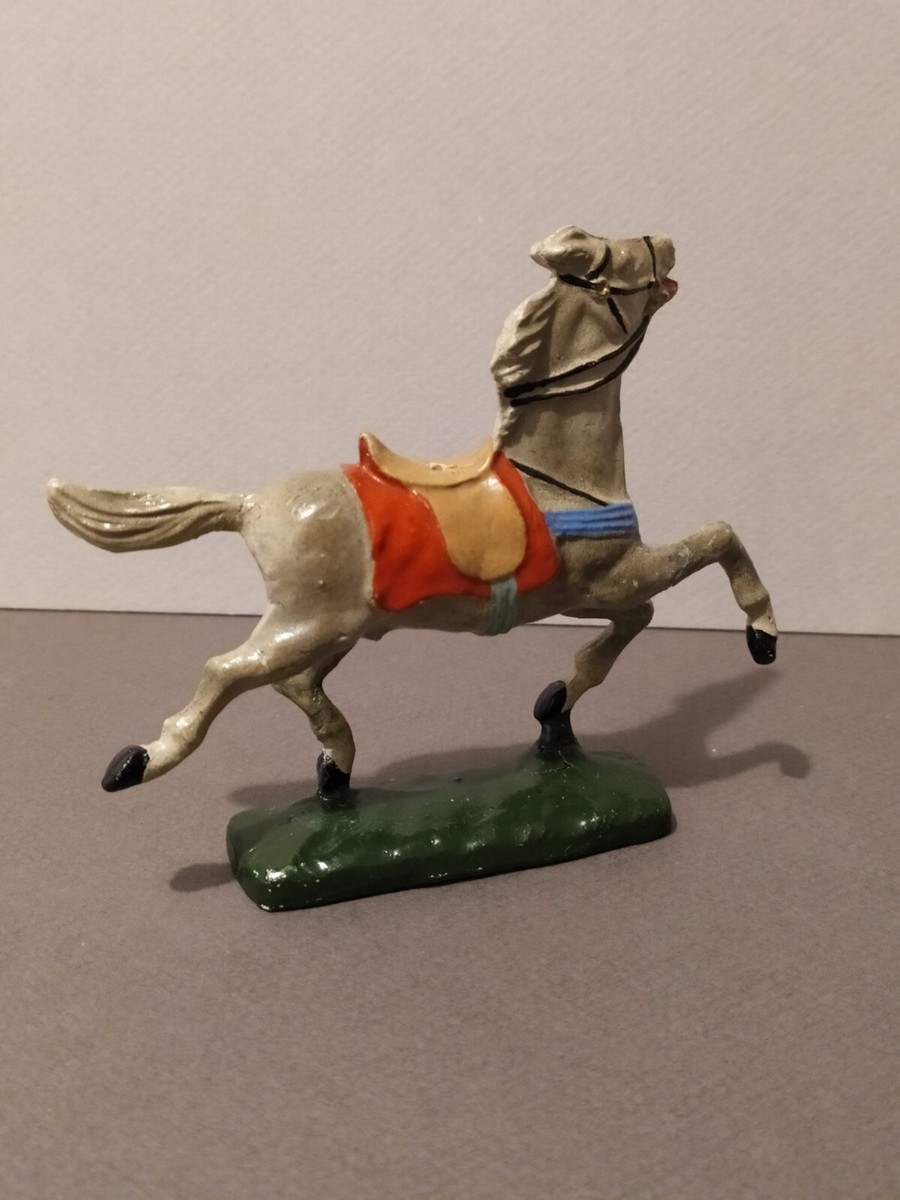 JOUET FIGURINE DURSO En Composition Rare Cheval Du Moyen Age Elastolin Chialu Nb EUR 30,00 - FR