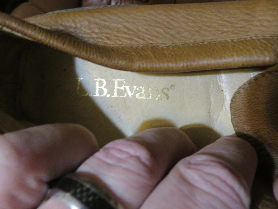 L.B. Mocasines de conducción Evans marrón sin cordones talla 12 Cuero 5468 Foto 4 de 4