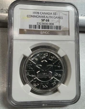 1978 Canada Commonwealth Games Dollar NGC SP-68