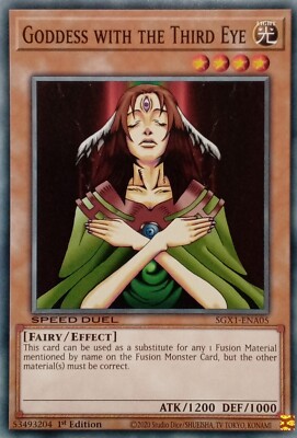 SGX1-ENA05 GÖTTIN MIT DEM DRITTEN AUGE COMMON 1.AUFLAGE YuGiOh KARTE