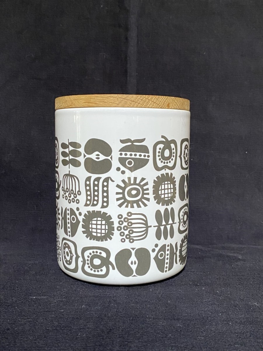 sagaform キャニスターdesign by lotta odelius SAGAFORM , LOTTA ODELIUS, LIDDED CONTAINER, PORCELAIN W/WOOD
