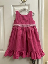 Chaps Toddler Girl Pink Embroidered Eyelet Floral Dress Holiday Easter 3 3T