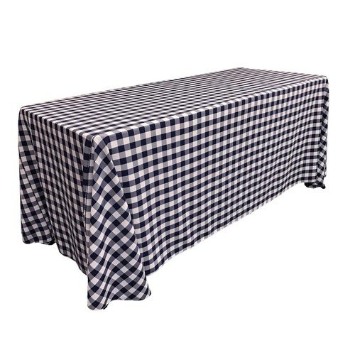 LA Linen Polyester Checkered 90 by 132-Inch Rectangular Tablecloth. Made in USA - Picture 6 of 10