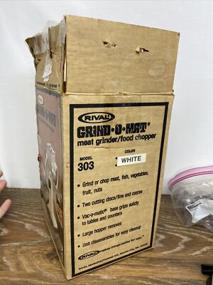 Hachoir à Viande Vintage Rival Grind-o-Mat 303 – NEUF – Fabriqué Aux USA
