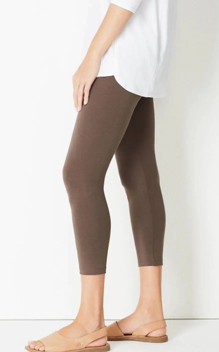 J. Jill Plus Size Brown Pima Capri 