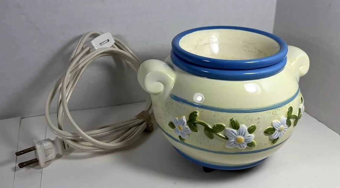 Floral Ceramic Candle Warmer Electric Wax Melter Deodorizer MSD80023-image