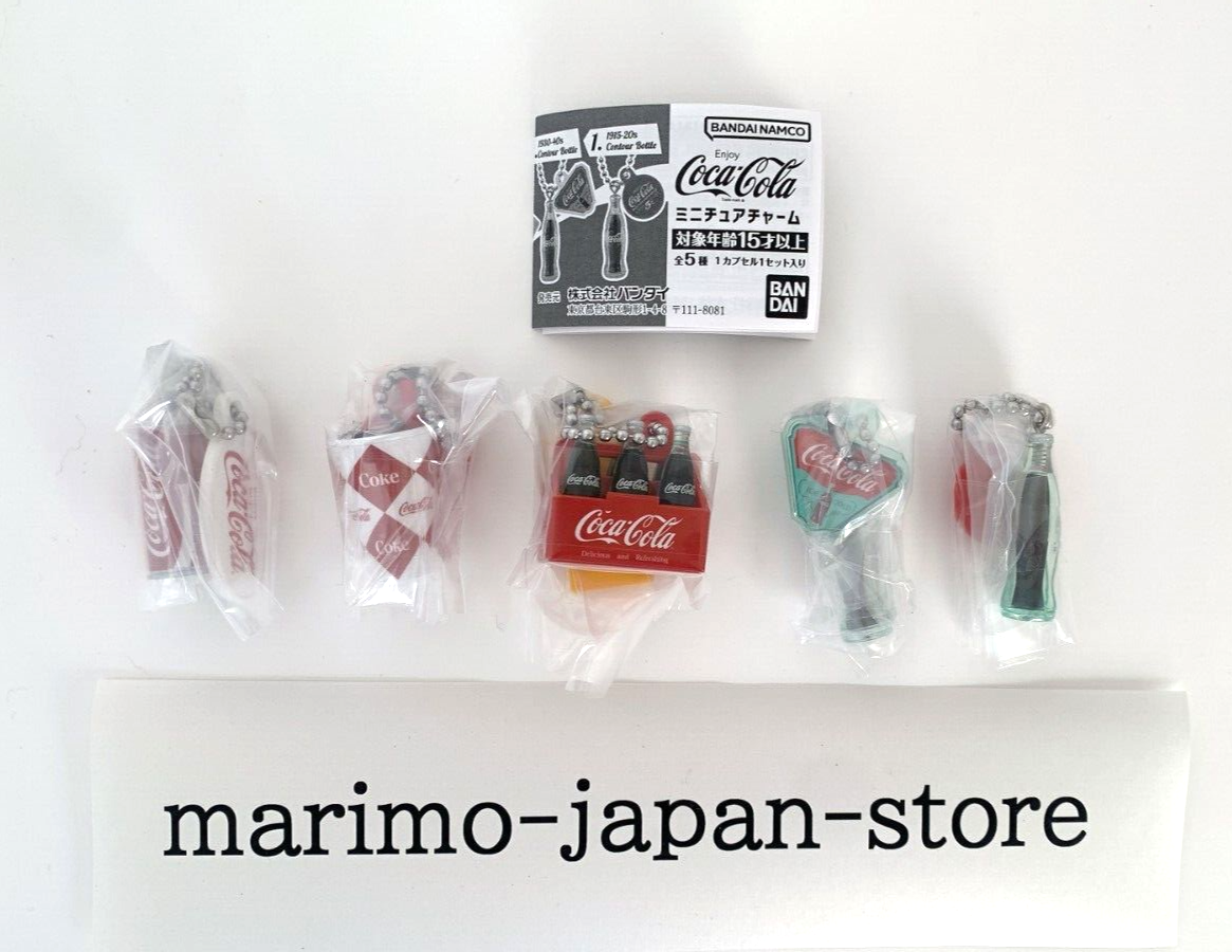Coca-Cola Miniature Charm Complete 5 Types set Capsule Toy Gacha
