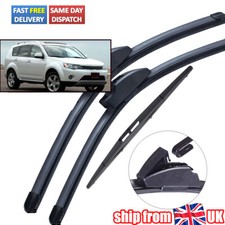 3Pcs Front & Rear Windscreen Wiper Blades Set For Mitsubishi Outlander 2007-2012