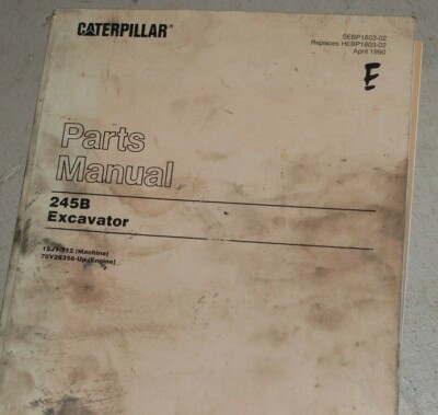 CAT Caterpillar 245B Excavator Parts Manual Catalog 1sj book crawler trackhoe