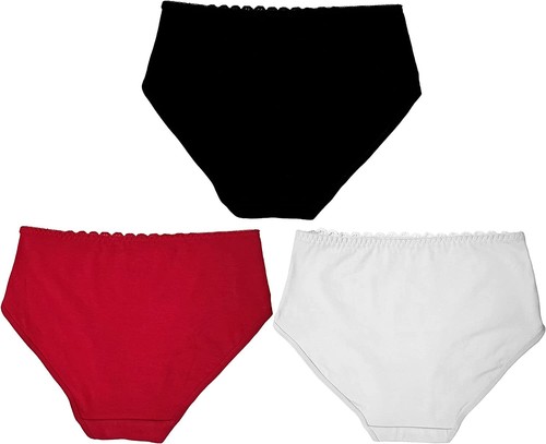 Trifolium Middle High Waist French Knickers Floral Lace Front Cotton Underpants - Picture 33 of 95