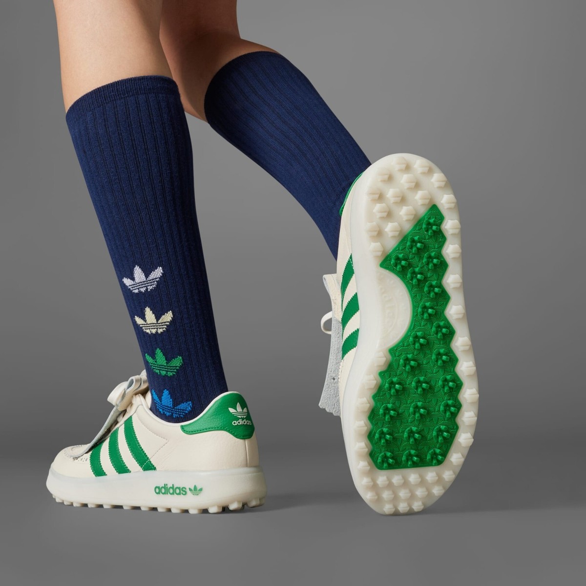Nee Adidas Coursecup Golf Shoes Spike “Chalk White Green” IH8436 Men’s Size 10.5 adidas Golf Men main image 2